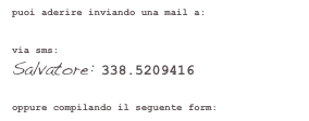 puoi aderire inviando una mail a: info@carbonaribikers.com 

via sms:
Salvatore: 338.5209416


oppure compilando il seguente form: